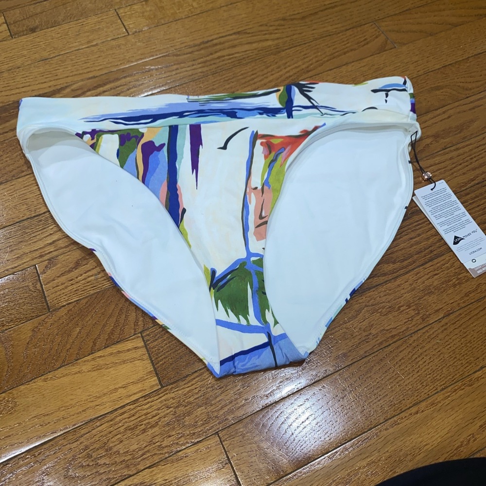 Calia‎ Carrie Underwood Bikini Bottoms Swim Mid Rise High Leg XXL Tahitian Print